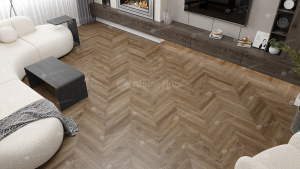 Каменно-полимерная плитка SPC Alpine Floor CHEVRON ALPINE / Макадамия ECO 18-5