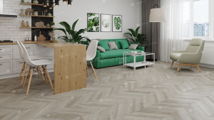 Каменно-полимерная плитка SPC Alpine Floor CHEVRON ALPINE / ДУБ ФАНТАЗИЯ ECO 18-1