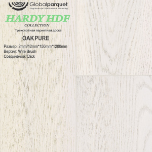 Паркетная доска Global parquet HARDY / Дуб Pure (Пуре) /