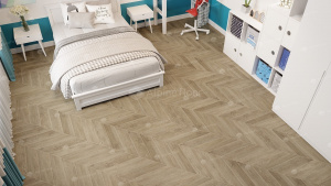 Каменно-полимерная плитка SPC Alpine Floor CHEVRON ALPINE / Дуб Ваниль Селект ECO 18-2