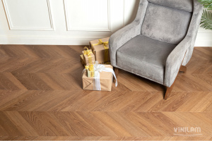 Кварц-виниловая плитка Vinilam PARQUET CHEVRON / Шеврон Плезир I1651102 /