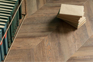 Кварц-виниловая плитка Vinilam PARQUET CHEVRON / RI153610CL4 Шеврон Нормандия /