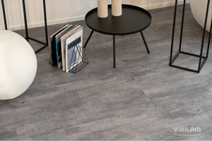 Кварц-виниловая плитка CERAMO VINILAM XXL Glue / 71616 Цемент Серый